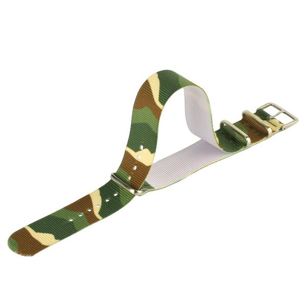 

watch bands 22mm fabric nylon camouflage wrist watches band strap outdoor military replacement buckle sports fashion design for men boy male, Black;brown