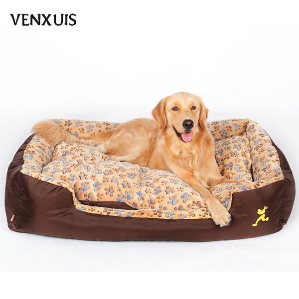 

venxuis winter warm fashion pet dog bed mat leopard cotton sofa cat house sleeping bag cozy puppy nest kennel strip s m l kennels & pens