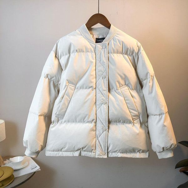 

women filling cotton baseball uniform jacket autumn and winter casual style woman parkas female coats women's down &, Black