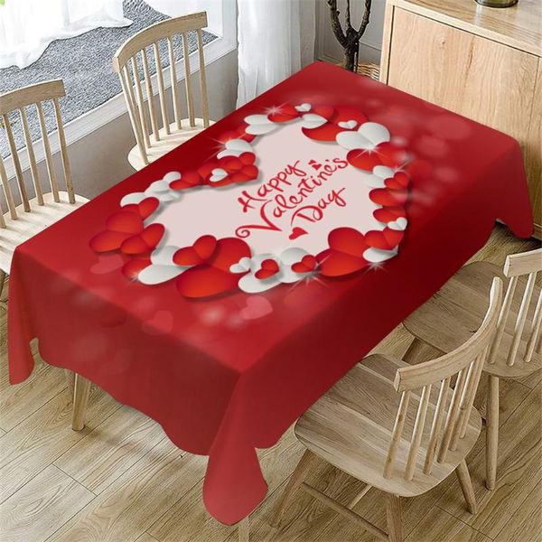 

table cloth valentine's day rectangular tea cover dining home decor tablecloth tablewaer toalha de mesa 20may27