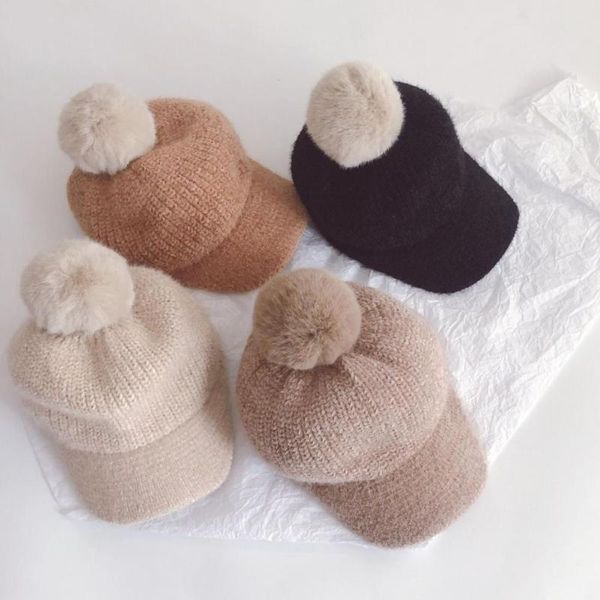 

caps & hats cold resistant wear-resistant thicken warm knitted children cap for outdoor, Yellow