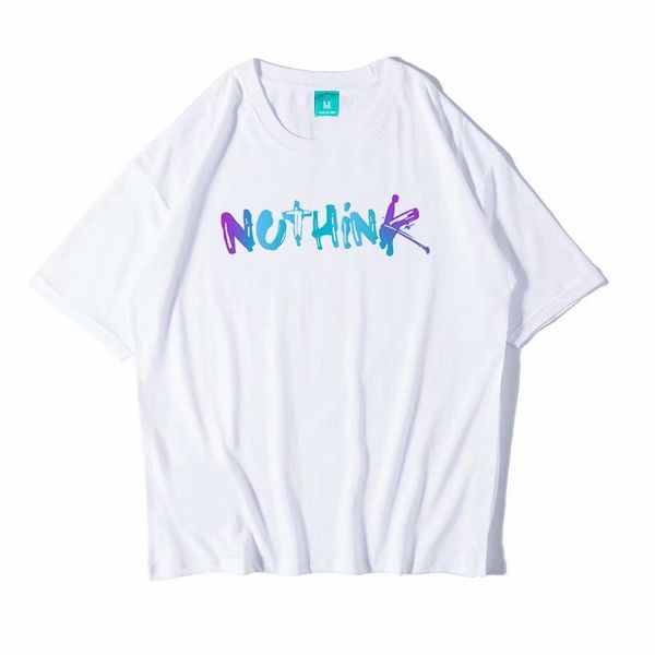 

men's t-shirts cotton clothing print short sleeve o neck america europe style oversized harajuku high street gothic fashion, White;black