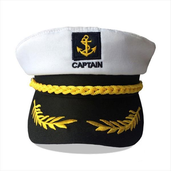 

european and american white navy hat mens retro flat military halloween captain sailor, Blue;gray