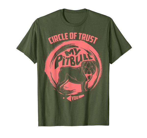 

circle of trust my pit bull shirt | cute trust dog tee gift, White;black