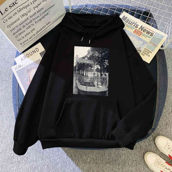 

casual sweater pocket, hip hop style, autumn, Black