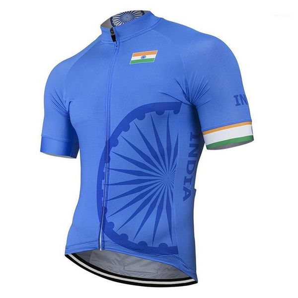 

summer blue 2021 cycling jersey customized india bike road mountain race wear breathable1, Black;red