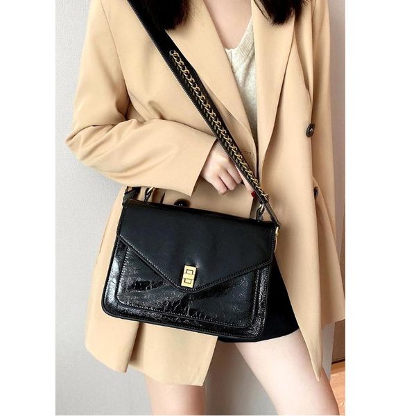 

evening bags genuine leather totes real boxy-shaped satchels with lock cow crossbody shoulder