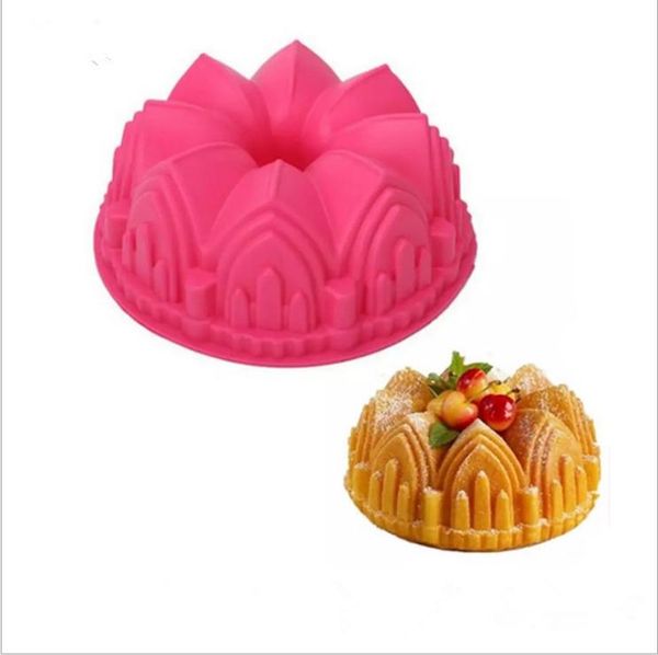 

baking moulds big crown castle silicone cake mold 3d birthday pan decorating tools large bread fondant diy pastry tool