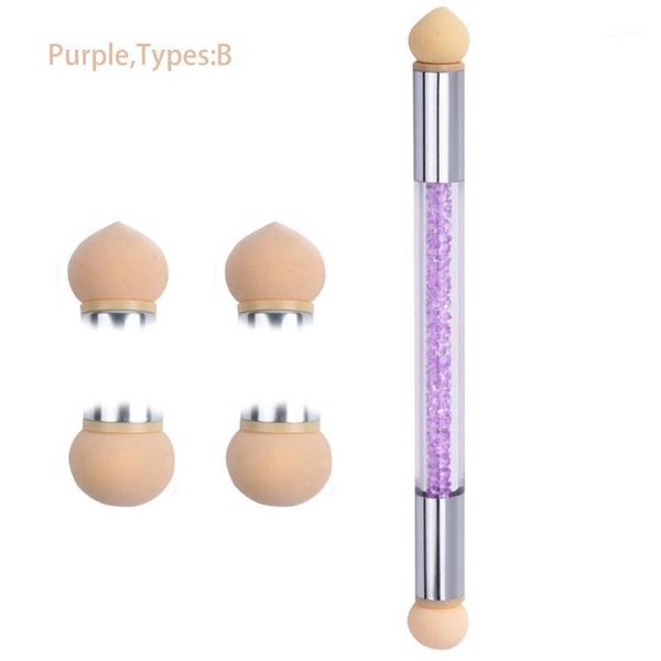 

nail art blooming dotting home salon gradient pen set sponge head professional1