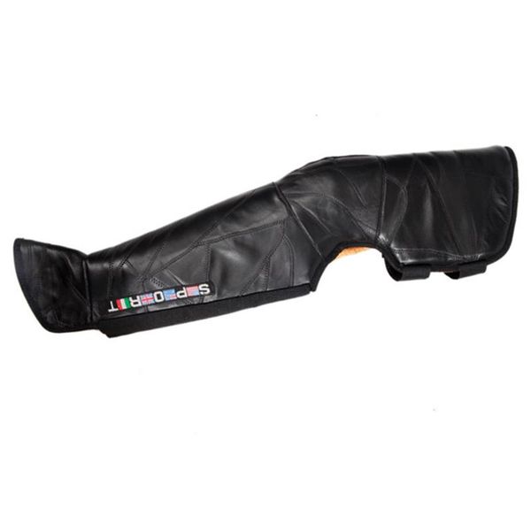 

elbow & knee pads ly 2 pcs motorcycle leather plush thickening windproof waterproof warm leg protector sd669, Black;gray