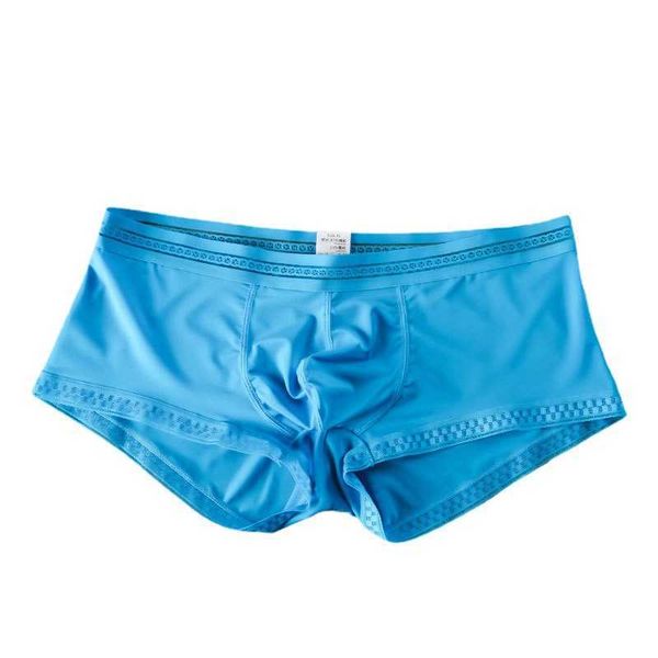 

new translucent u convex ice silk underwears underpants men's boxer underwear youth underwear wholesale, Black;white