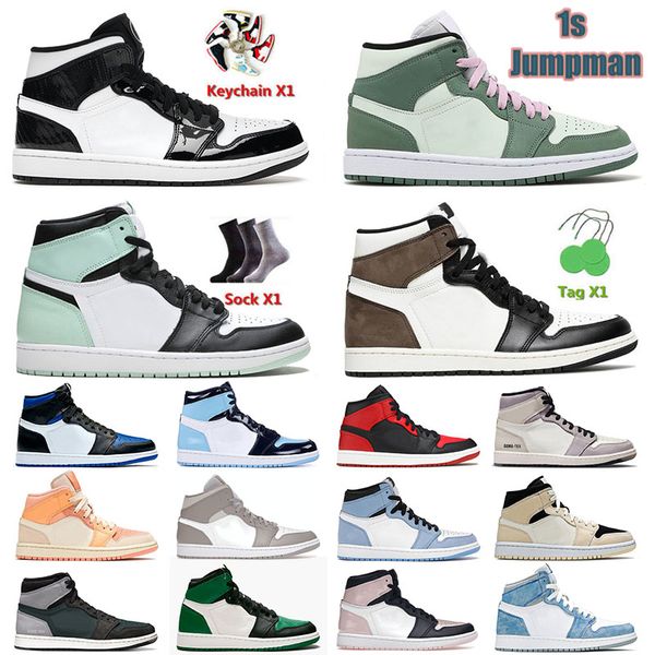 

2022 new arrival jumpman 1 1s mens womens sports basketball shoes university blue high nrg igloo dutch green mid carbon fiber designer sneak