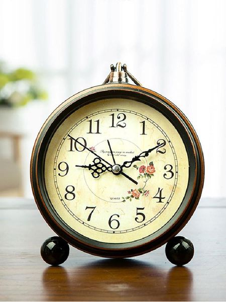 

desk & table clocks retro alarm clock european creative mute bedroom small kitchen desperado home furnishings