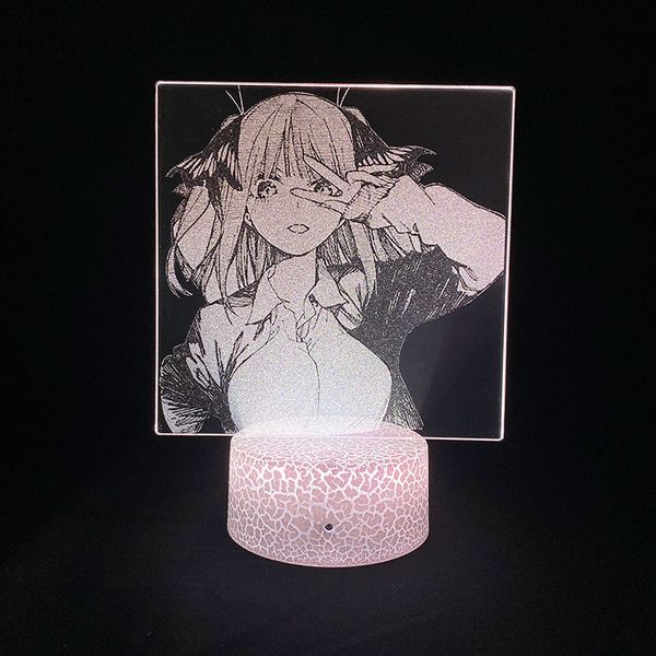

night light sensor led 3d picture lamp atmosphere nightlight the quintessential quintuplets nakano nino smart phone control kids gift