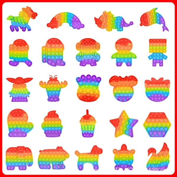 

rat killing pioneer puzzle decompression bubble toy children's luminous color changing silicone fashion