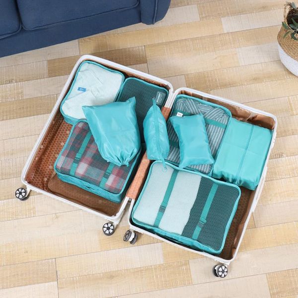 

storage bags 9pcs travel organizer set for suitcase bag shoes socks toiletries cosmetics cases tidy pouch