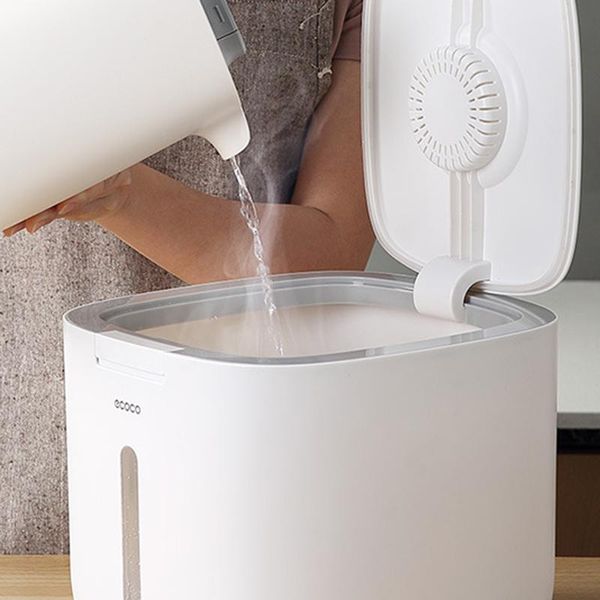 

storage bottles & jars kitchen container bucket nano insect-proof moisture-proof rice box grain sealed jar home pet dog food store