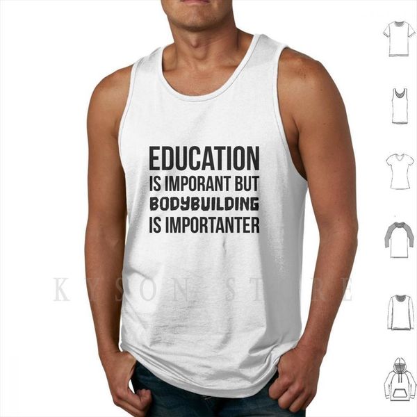 

bodybuilding is importanter tank vest sleeveless funny bodybuilder for, White;black