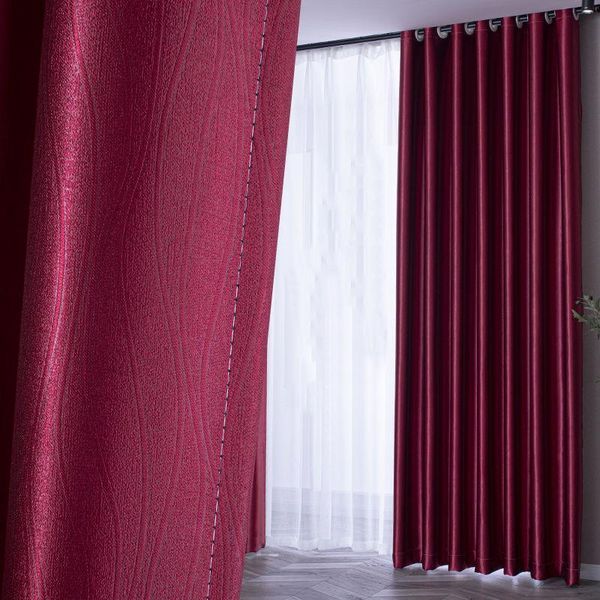 

shading window curtains finished sunshade for living room bedroom balcony sun-proof insulation fabric curtain & drapes