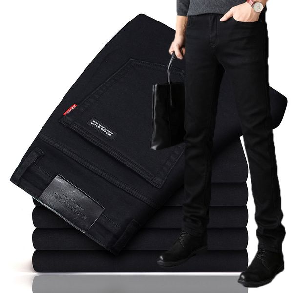 

a 051 smoke grey jeans men the spring and autumn period and the new youth elastic straight fall to restore ancient ways of cultiv, Blue