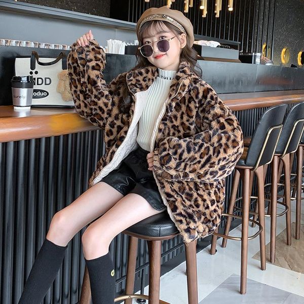 

jackets girls coat jacket thicken plus velvet 2021 stylish winter autumn cottonÂ plus size overcoat children's clothe, Blue;gray