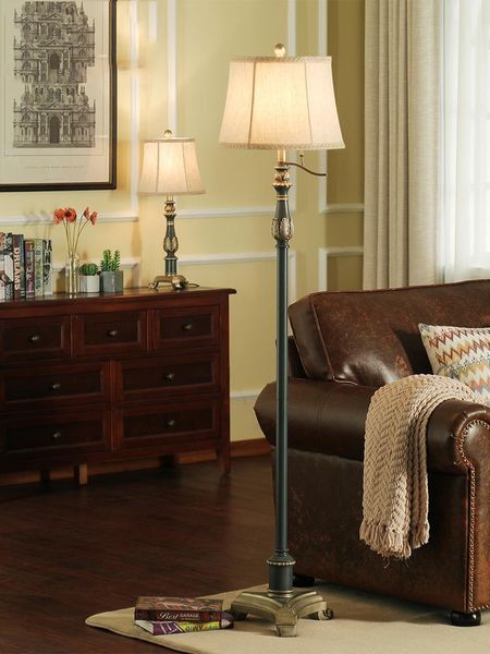 

carving leaf shape floor light fabric lampshade table lamp modern for bedroom living study room el decoration lamps