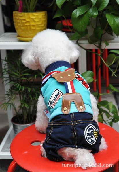 

shanghai pet dog clothing bear strap set - be navy
