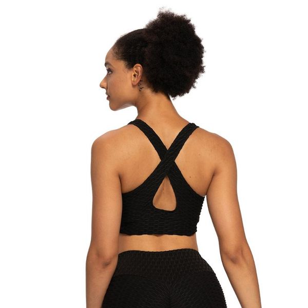 

yoga outfit running sports bra brassiere workout gym fitness women seamless push up breathable underwear top