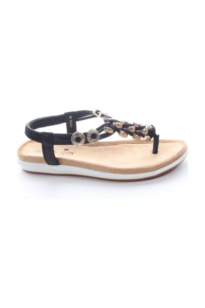 

sandals women's black flat bottom 153 1