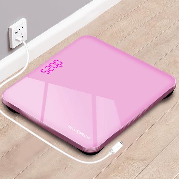 

smart scales bathroom scale usb precision pink balance small weight body fat bilancia pesapersone household products di50tzc