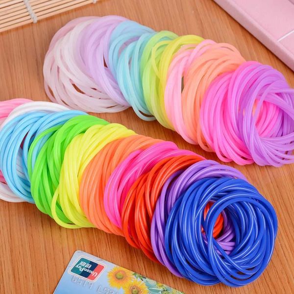 

party favor 10-50pcs color silicone rubber band 2mm roung ring jewelry hair accessories kids birthday baby shower christmas gift