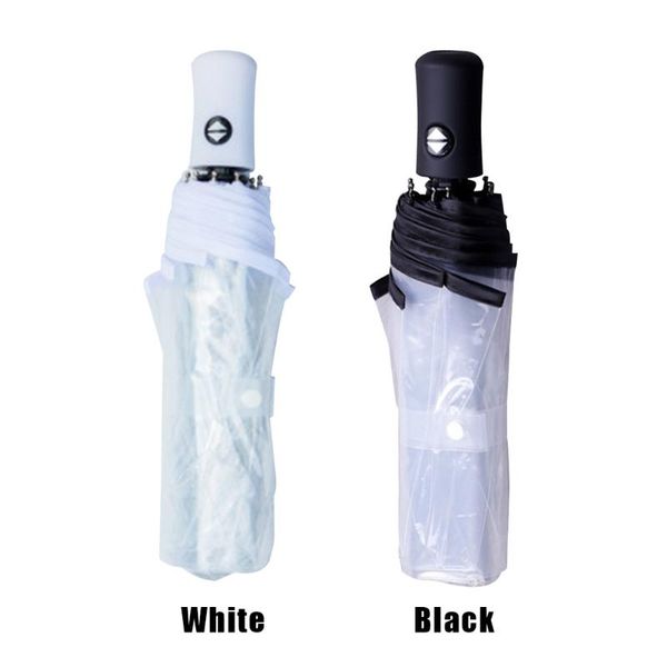 

umbrellas outdoor lightweight transparent anti wind fully automatic beach travel bubble dome umbrella triple folding gift durable portable