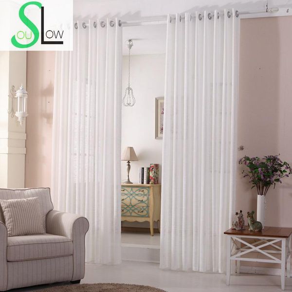 

slow soul white brown dark blue thick yarn cross curtain japan style solid curtains tulle for living room kitchen bedroom sheer & drapes