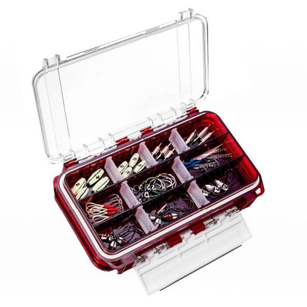 

fishing accessories 175*105*45mm lure box double sided tackle minnows bait container