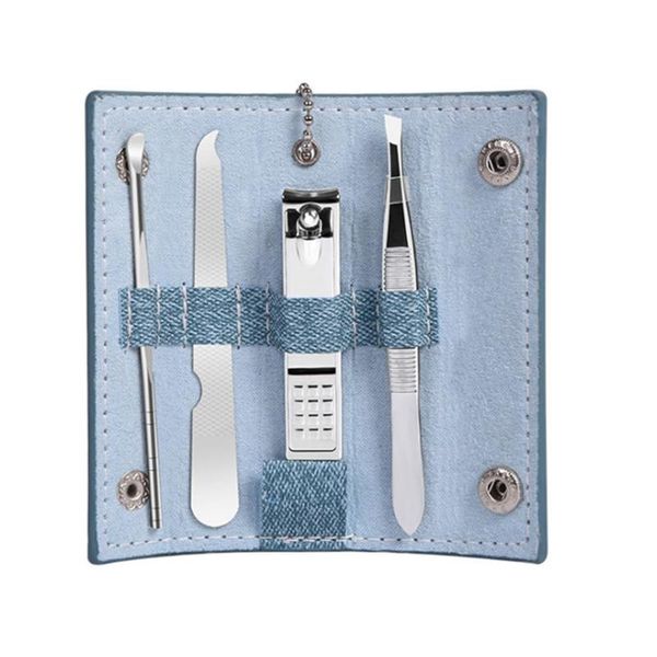 

nail art kits 4pcs manicure trimmer tools ear wax picker with storage case
