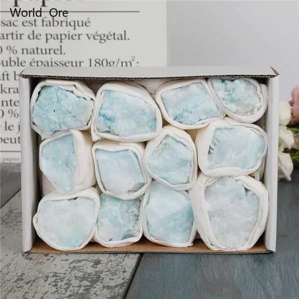 

natural stone mineral blue aragonite for home decoration decorative objects & figurines