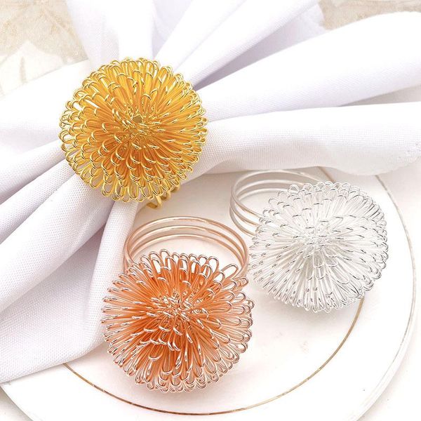 

napkin rings 6pcs bayberry ball buckle ring metal mouth cloth