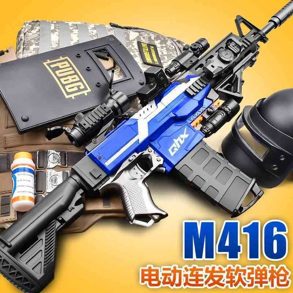 

m416 hand self electric bullet multi mode toy fire soft egg boy eat chicken cs sniper gun
