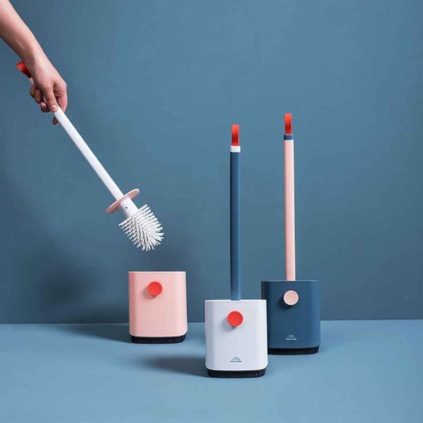 

toilet brush high holder stand guard long handle bathroom cleaning tool water leak proof with base wc accessories set bath accessory