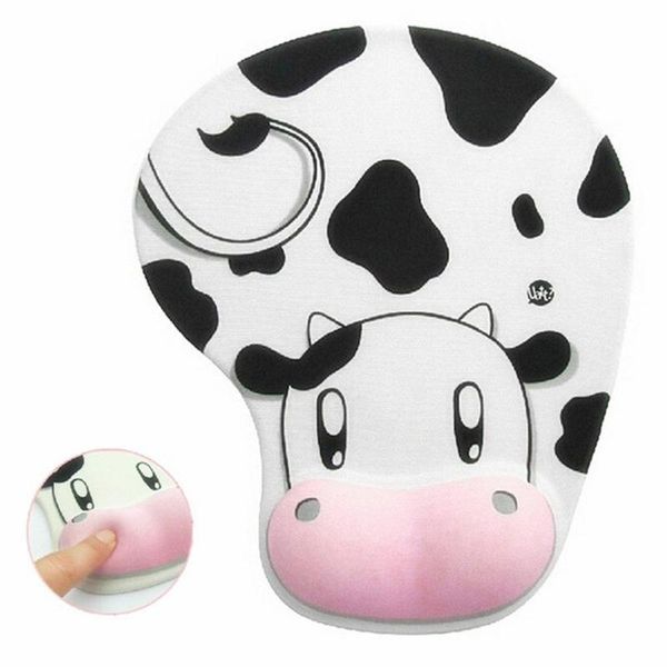 

mouse pads & wrist rests anti-slip silicone pad cartoon cute cow game pat with rest support mat for gaming pc laptop