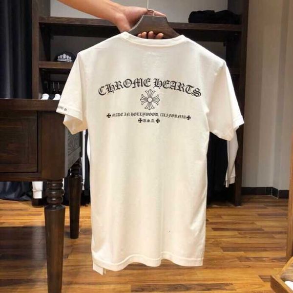 

crosin neck 2021 round chaokeluoxin lovers short sanskrit printing half sleeve bottom shirt tee men's and women's sup, White;black
