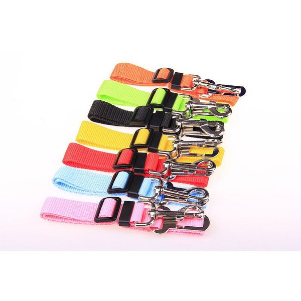 

dog collars & leashes pet cat car seat belt adjustable harness seatbelt lead leash for small medium dogs travel clip supplies 7 color