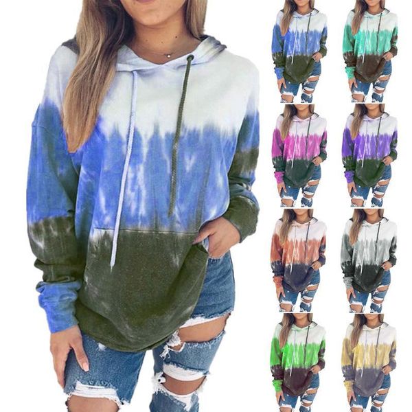 

women's hoodies & sweatshirts rainbow gradient print hooded long sleeves and velvet hoodie fashion streetwear lounge wear clothing cott, Black