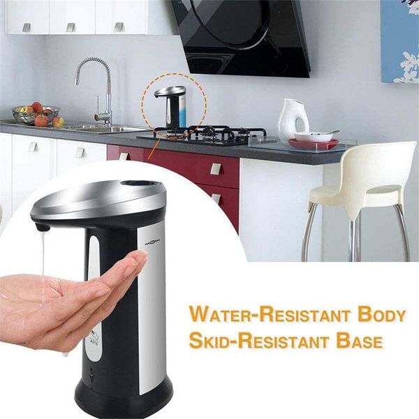 

1pcs abs electroplated automatic liquid soap dispenser smart sensor touchless sanitizer dispensador for kitchen bathroom bath accessory set