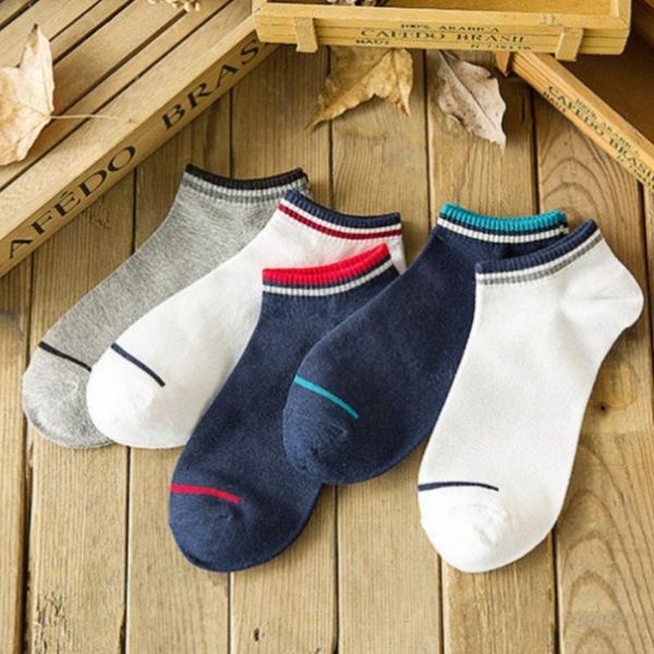 

pairs socks women set breathable sports casual solid color boat comfortable cotton ankle & hosiery, Black;white