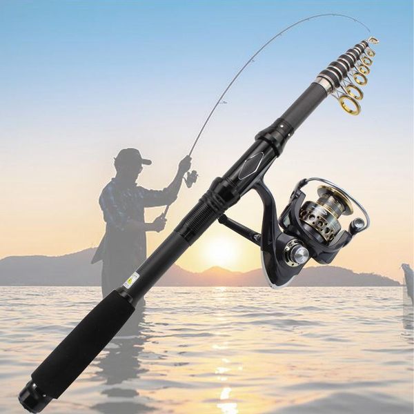 

boat fishing rods 1.8m-3.0m rod reel combo carbon fiber and 13bb spinning set trout tackle de pesca