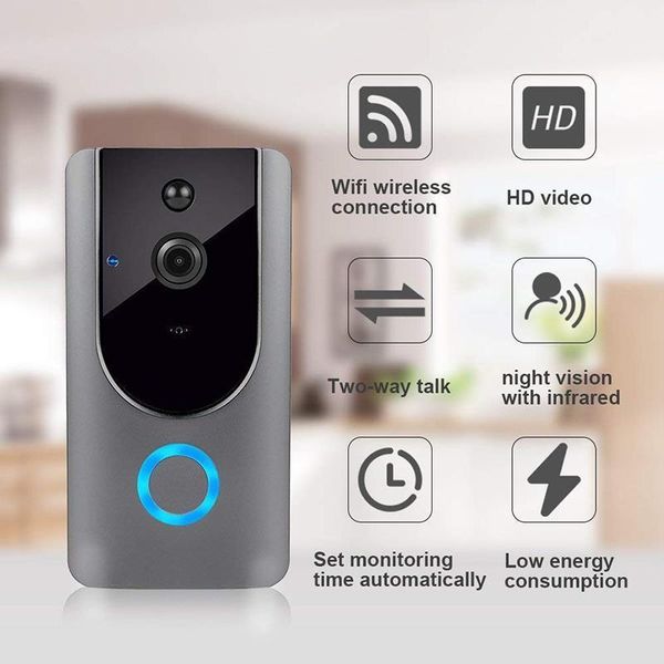 

wireless doorbell wifi ip door bell video intercom smart deurbel for apartments home security doorbells1