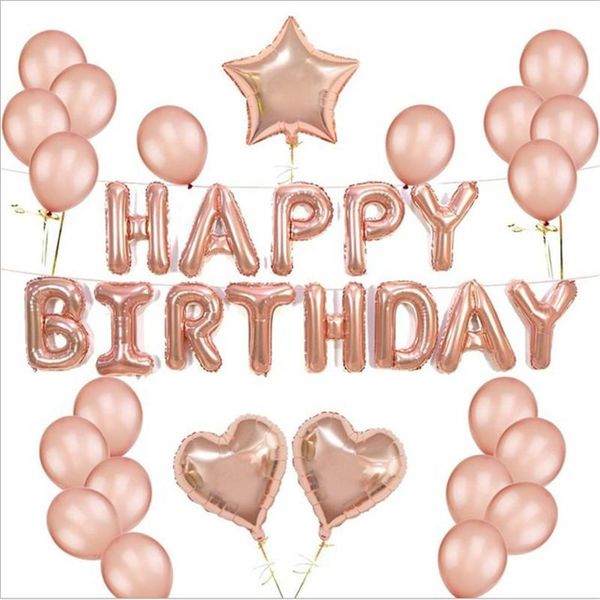

party decoration rose gold balloon set birthday baby shower anniversary