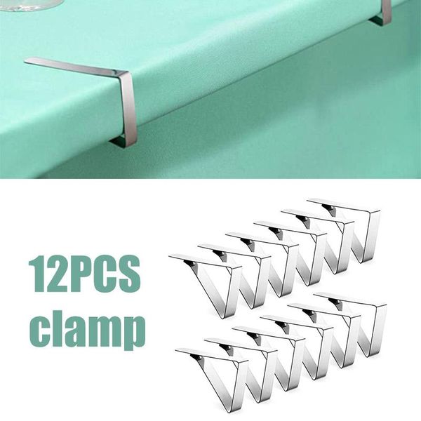 

clothing & wardrobe storage 12pcs stainless steel tablecloth clips decorative clamp holder table cover clamps for home picnic bbq wedding
