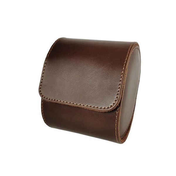 

watch boxes & cases 1pc single-slot portable box retro organizer leather holder, Black;blue